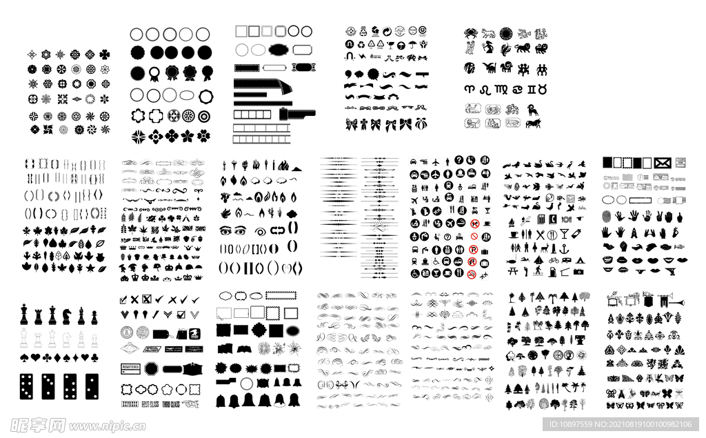 欧式图章边框花纹