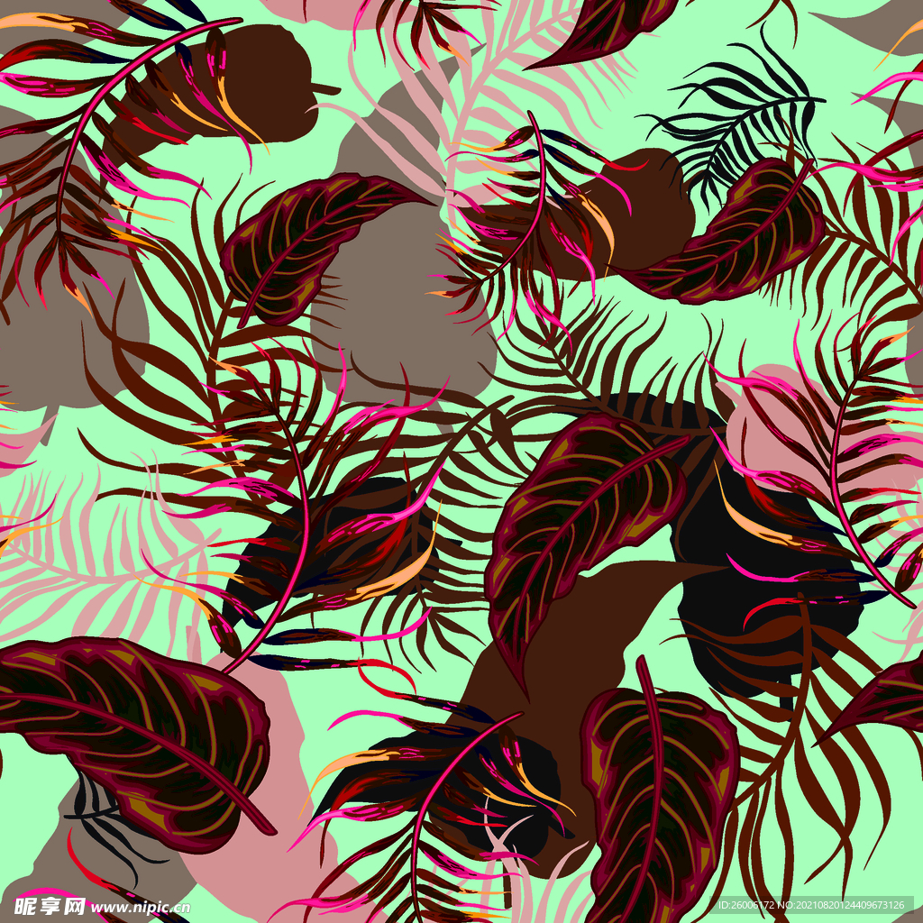 数码印花 大牌 复古花 