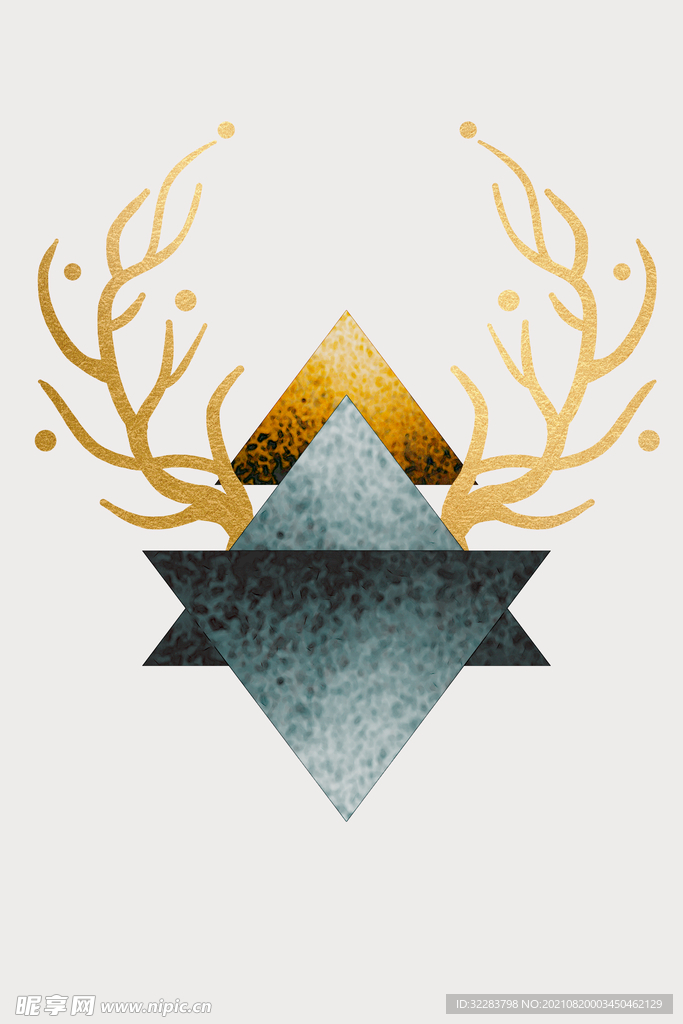 麋鹿现代装饰画