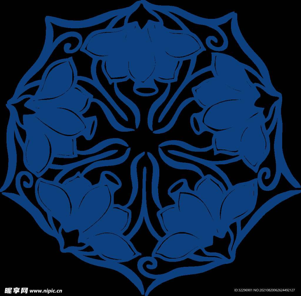 中国风古典青花瓷图案