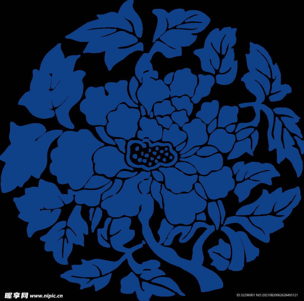 中国风古典青花瓷图案