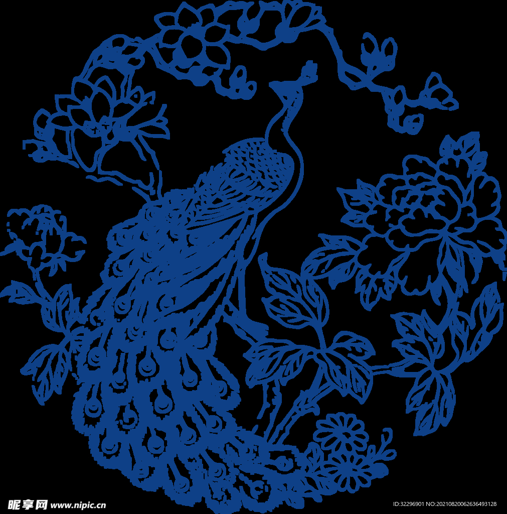 中国风古典青花瓷图案