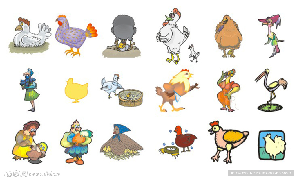 卡通鸡