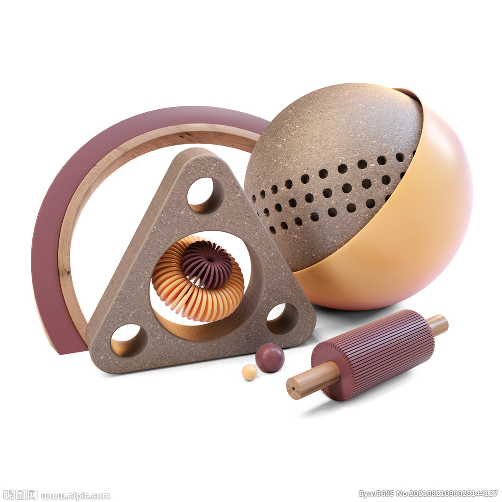 棕色抽象圆形几何体