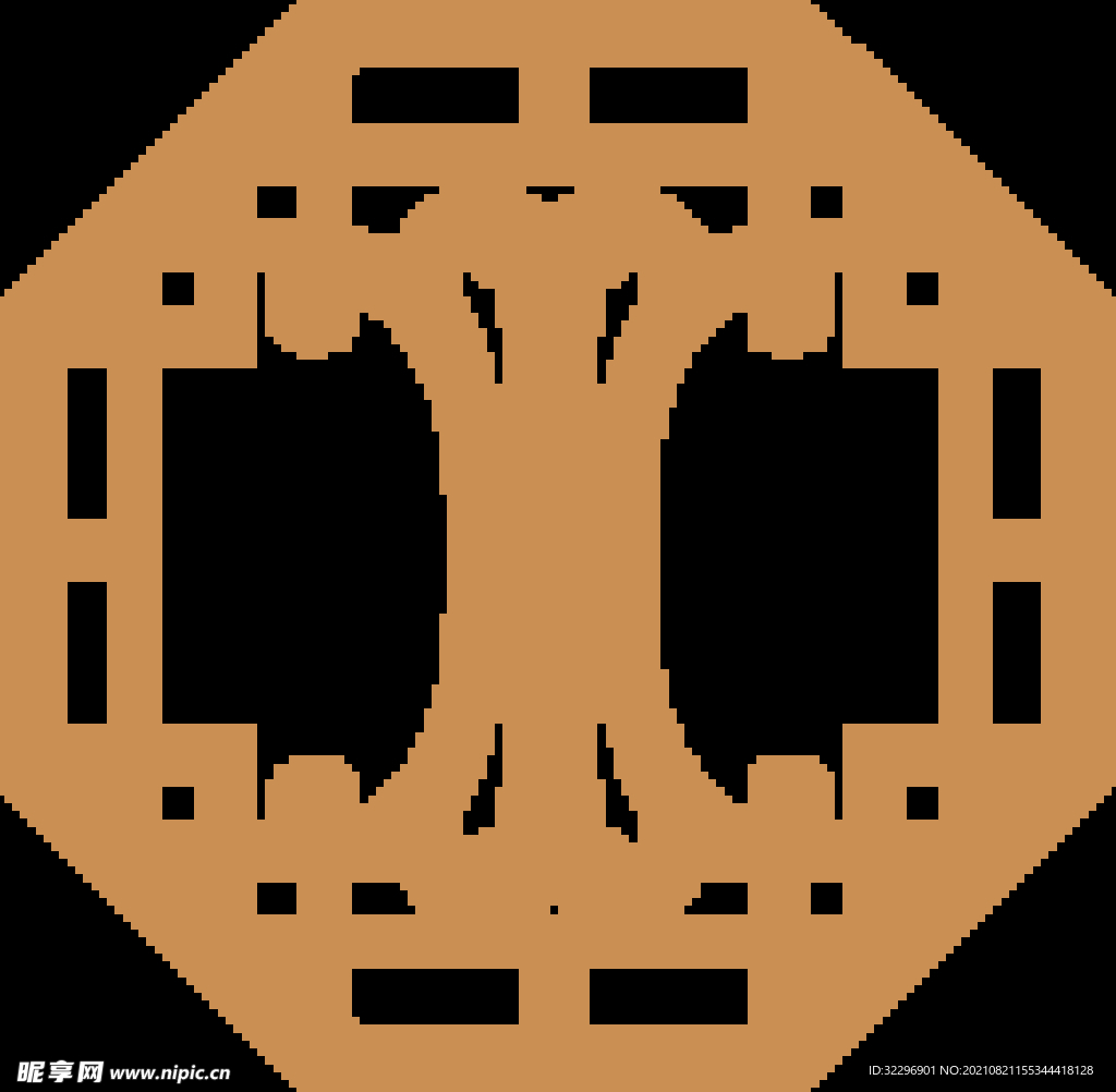  中国风中式窗花图案素材