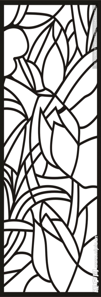  中国风中式窗花图案素材