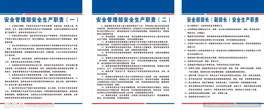 安全管理部生产制度牌