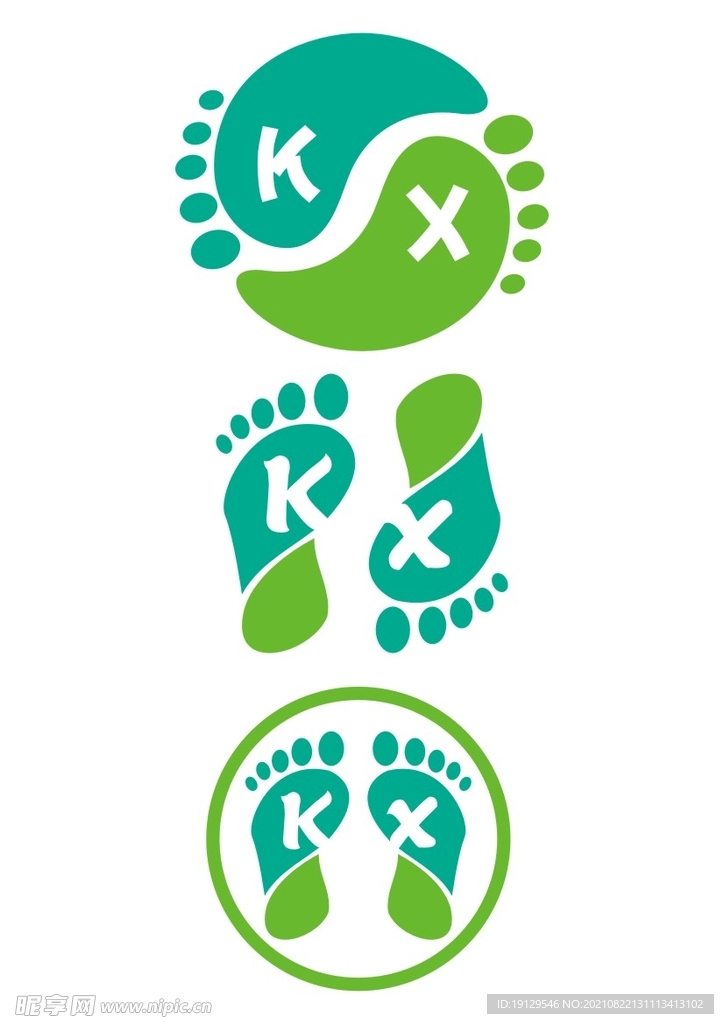 脚印LOGO图标