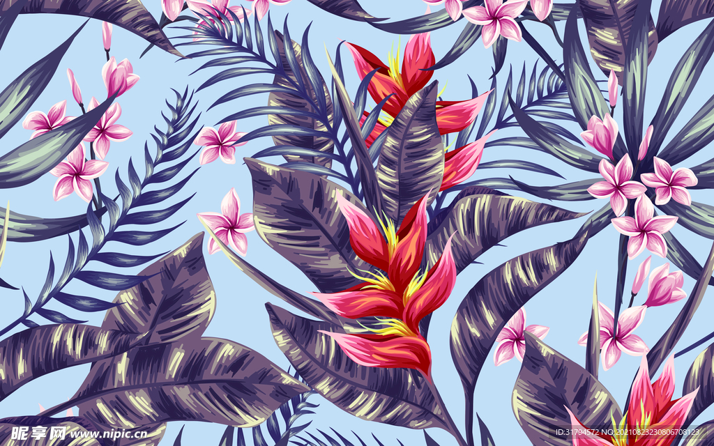 花卉植物背景墙