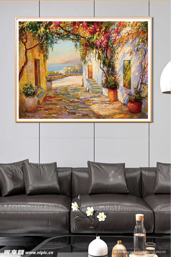 欧式田园风景油画