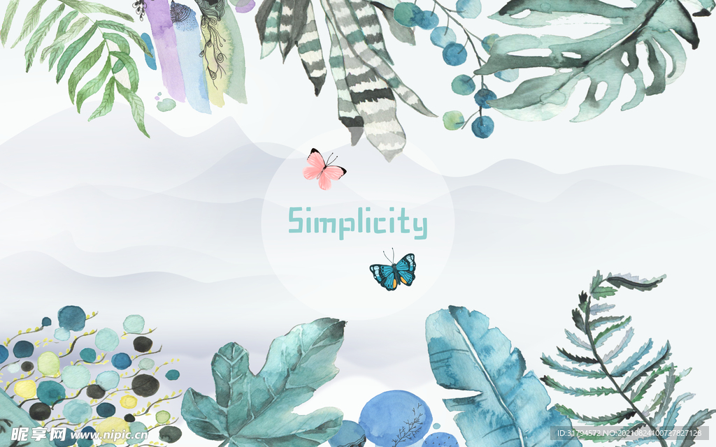 花卉植物背景墙