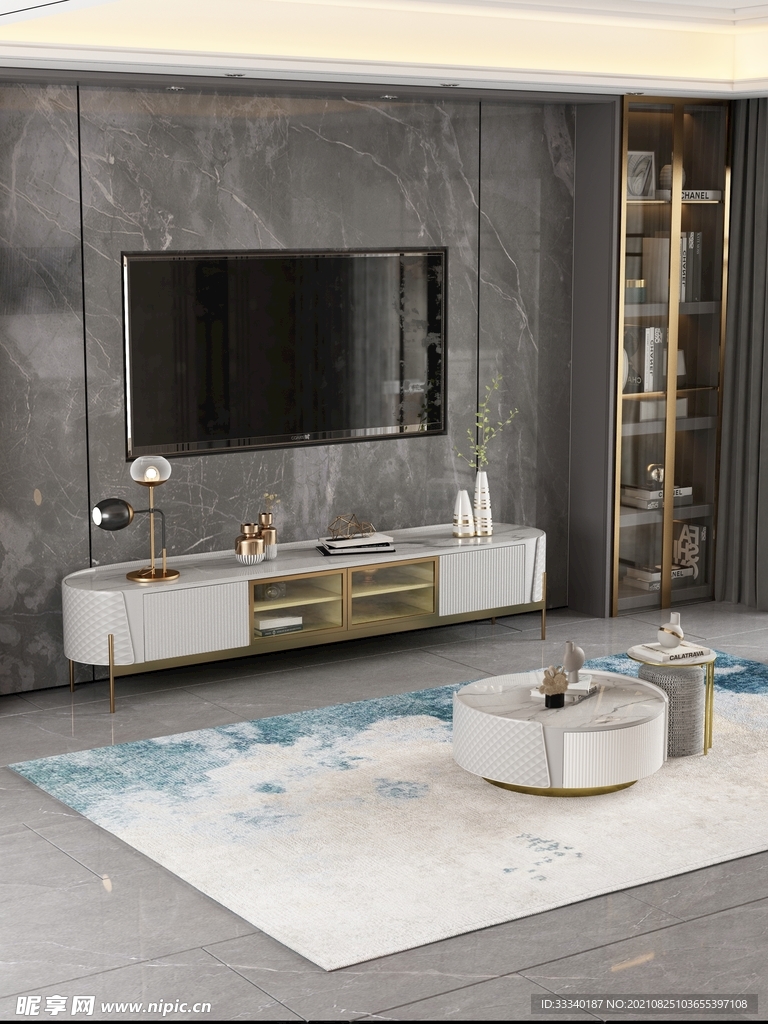  室内效果图 现代客厅 