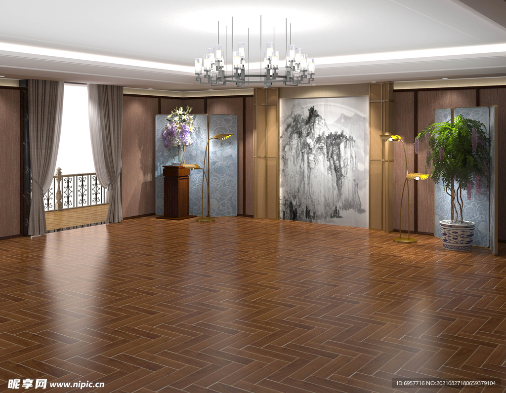 北欧沙发空场景背景墙