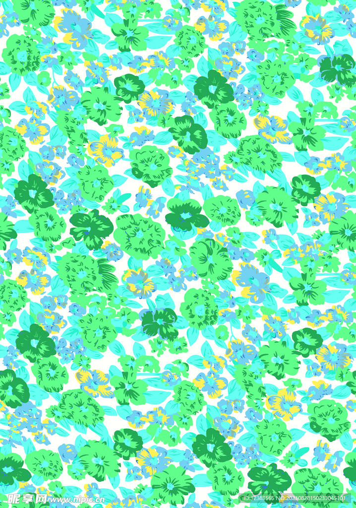 小碎花 数码印花