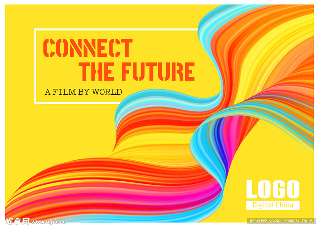 彩色流体唯美渐变视觉