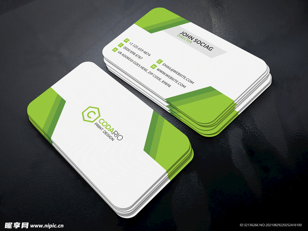 绿色简约大气名片