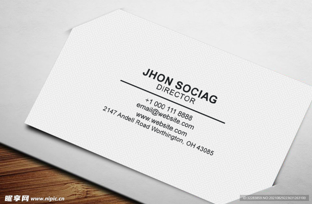 白色简约大气名片