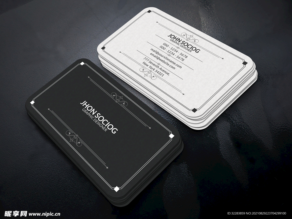 黑白简约大气名片