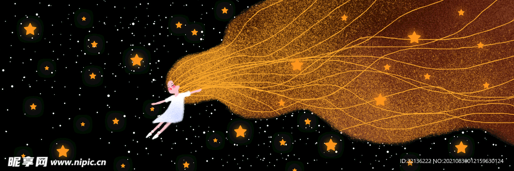 卡通女孩创意背景墙