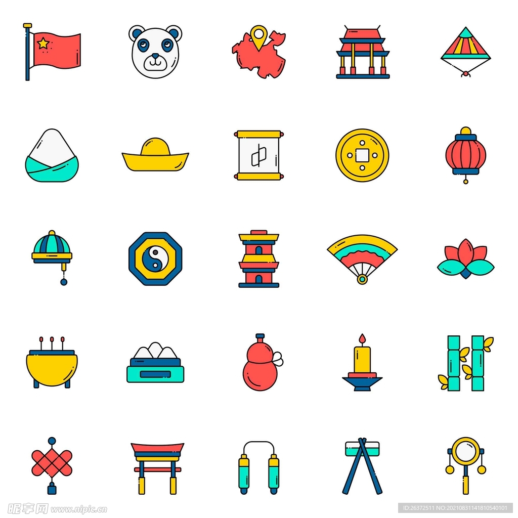 矢量中国传统文化图标