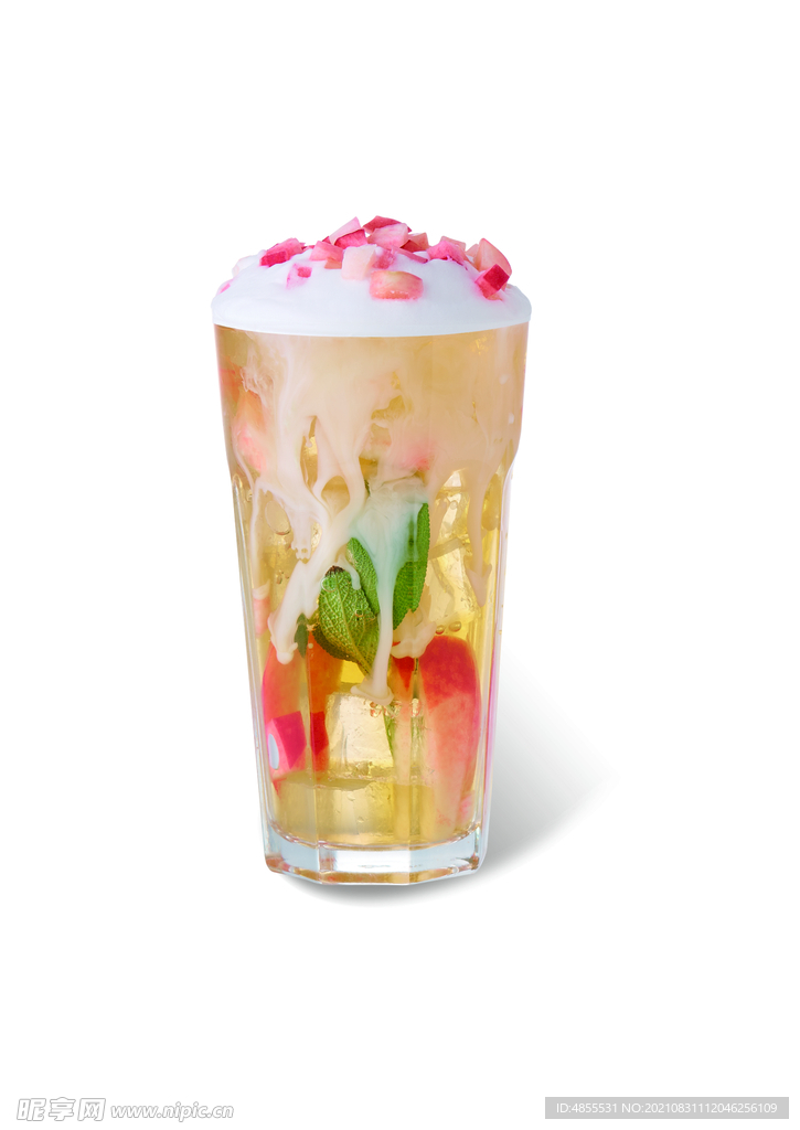 桃子芝士奶盖茶