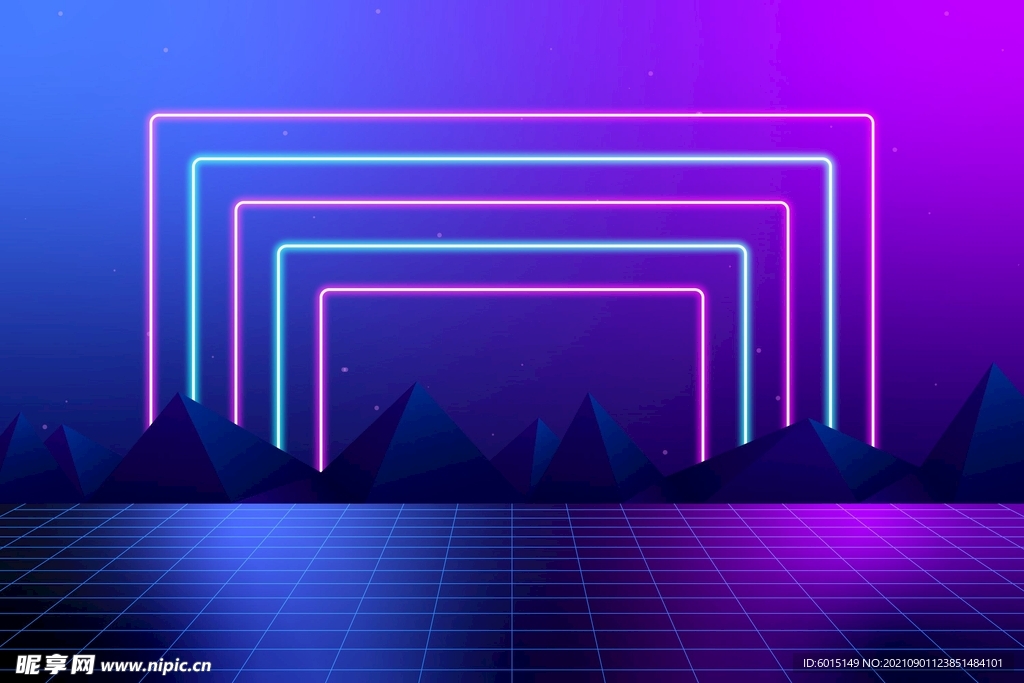 霓虹灯舞台图片