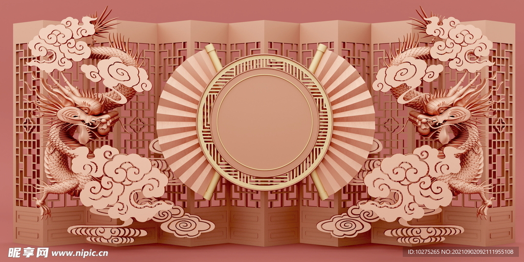 国潮风中国风插画背景