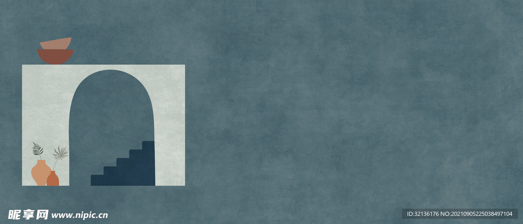 现代几何立体空间装饰画