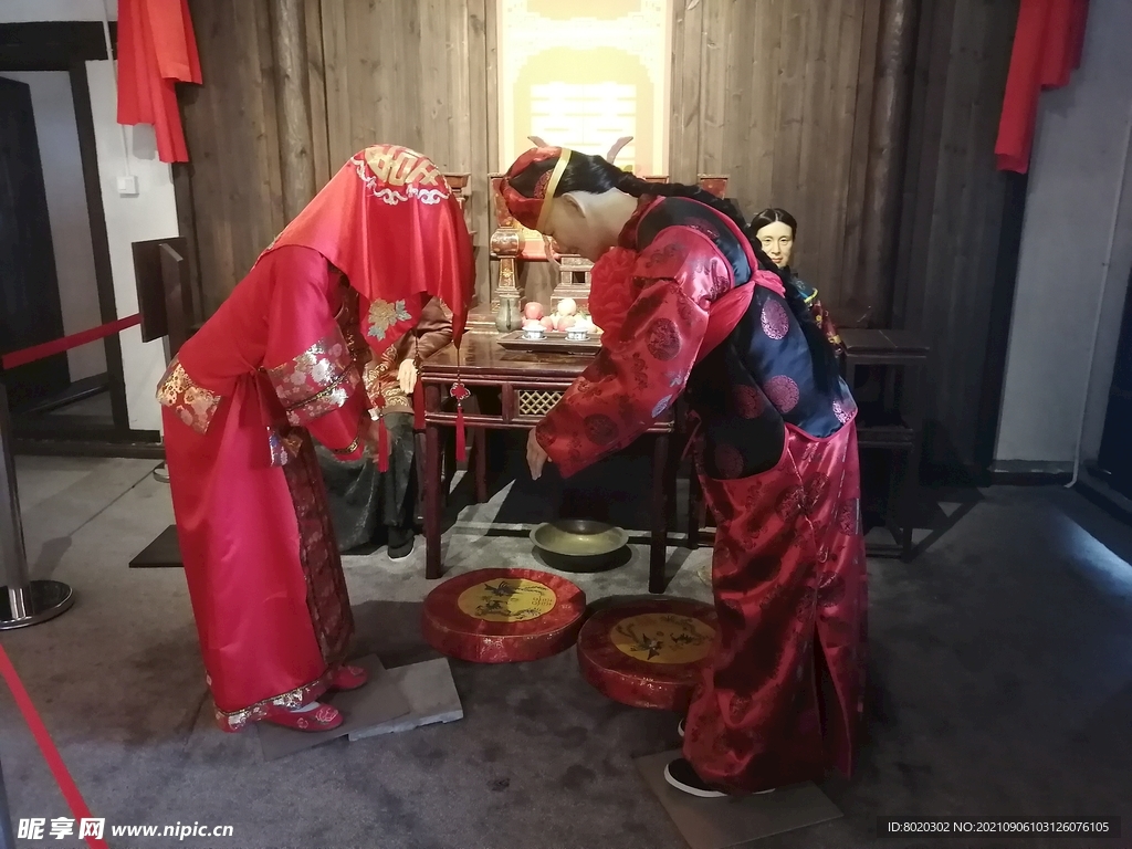 秋瑾故居 结婚 喜庆 蜡像 