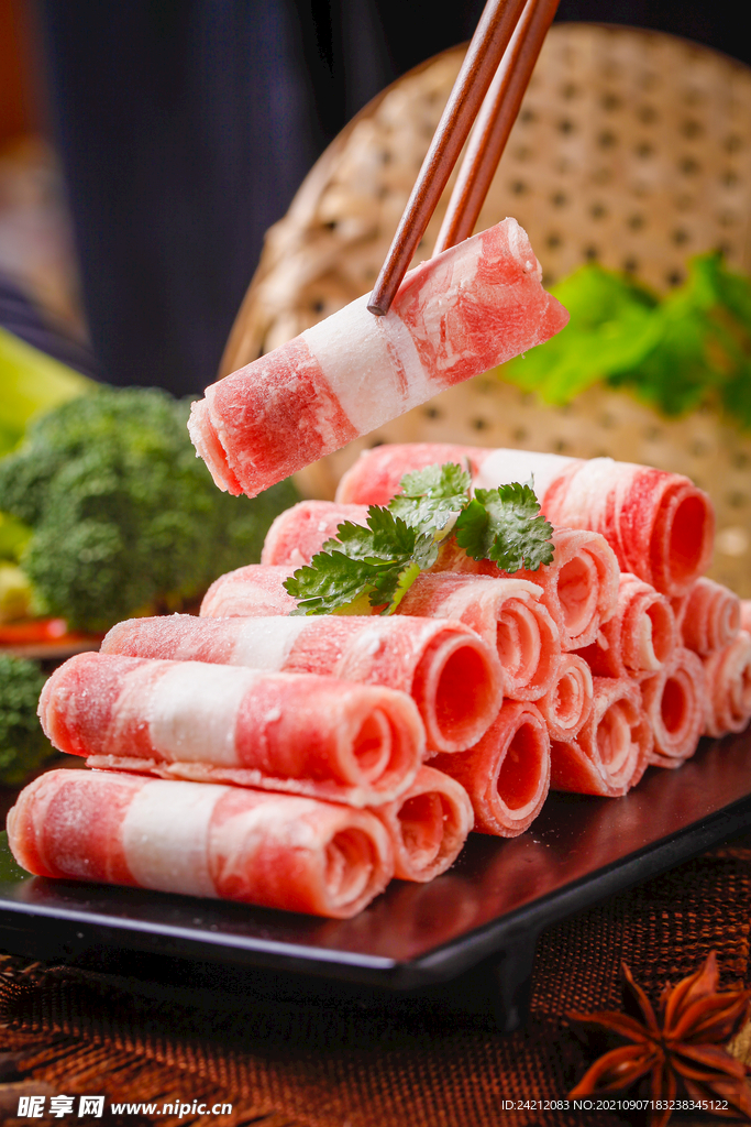 肉卷 火锅菜 牛羊肉