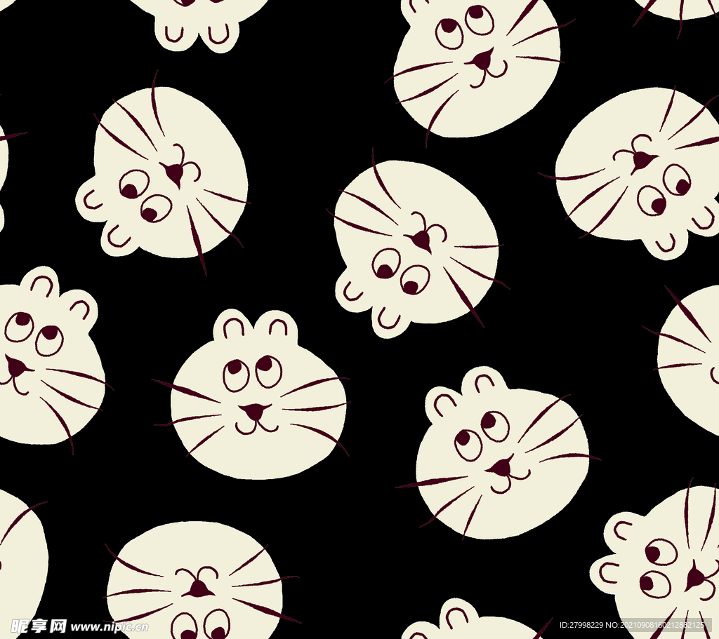 数码印花  大脸猫