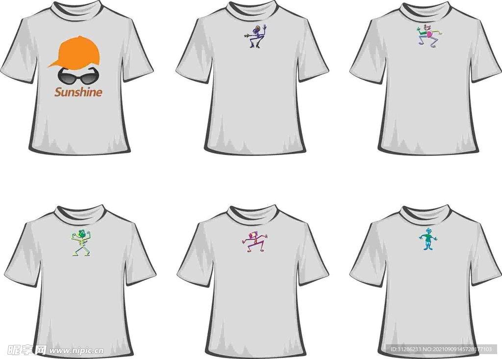 T恤矢量图