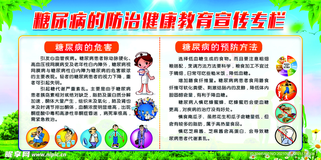 糖尿病健康教育宣传栏