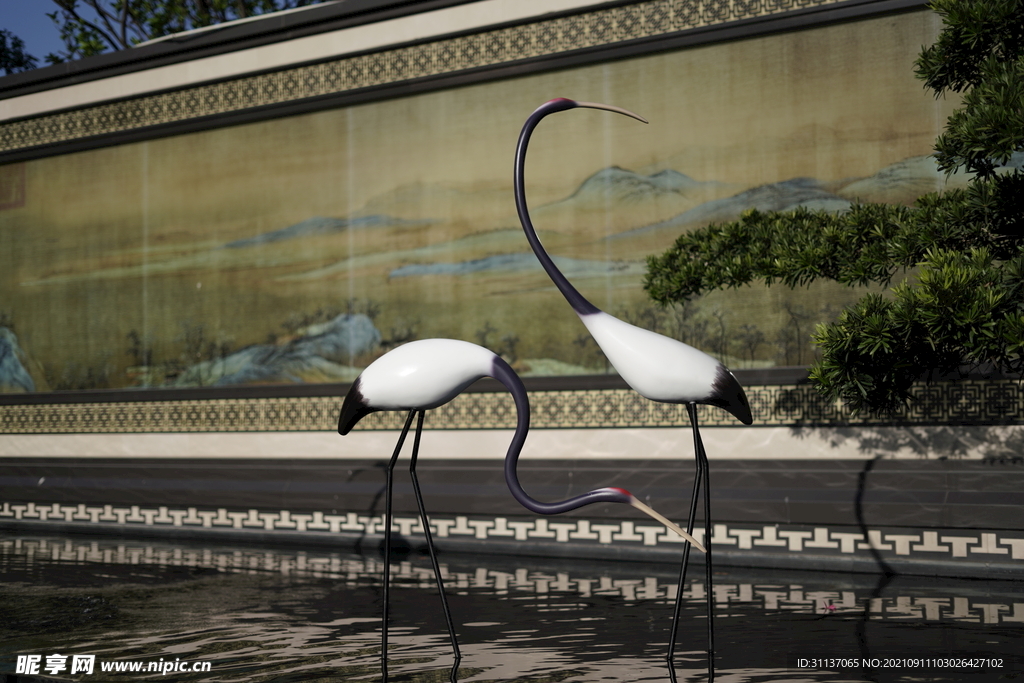 抽象纤细仙鹤雕塑BY泉州江之南