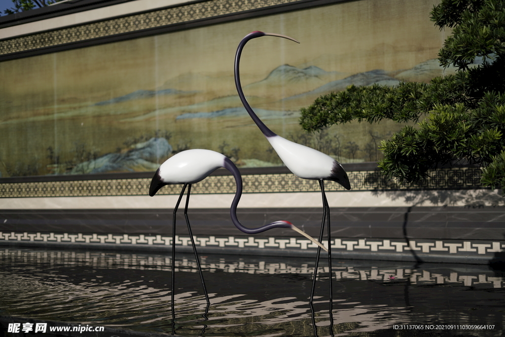 抽象纤细仙鹤雕塑BY泉州江之南