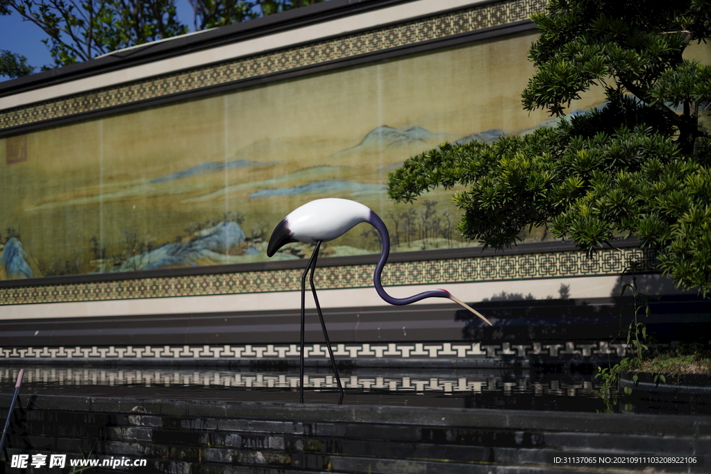 抽象纤细仙鹤雕塑BY泉州江之南