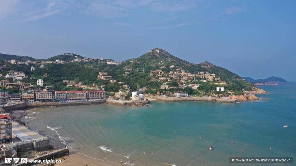 福建温岭金沙滩旅游航拍 