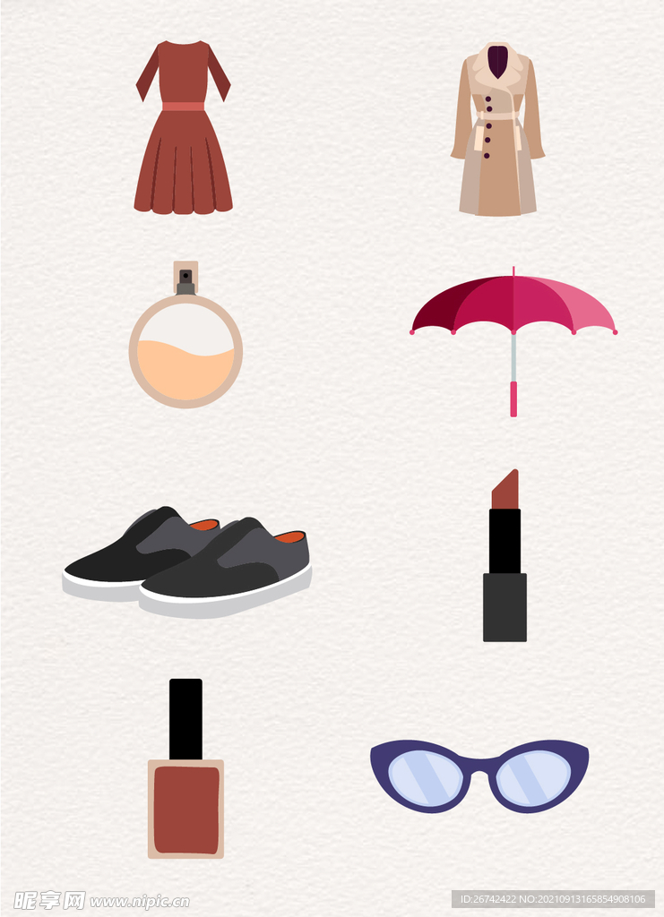 扁平化卡通衣服