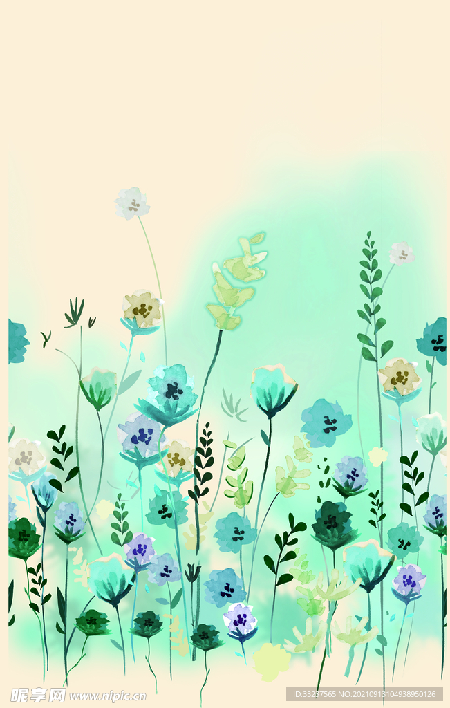 小碎花  定位花