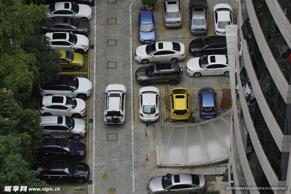 停车场鸟瞰素材
