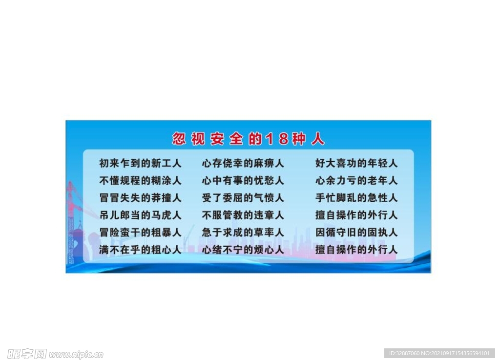 忽视安全的18种人