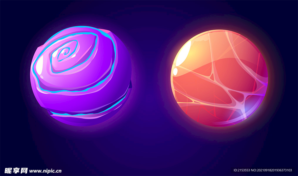 卡通星球星系行星