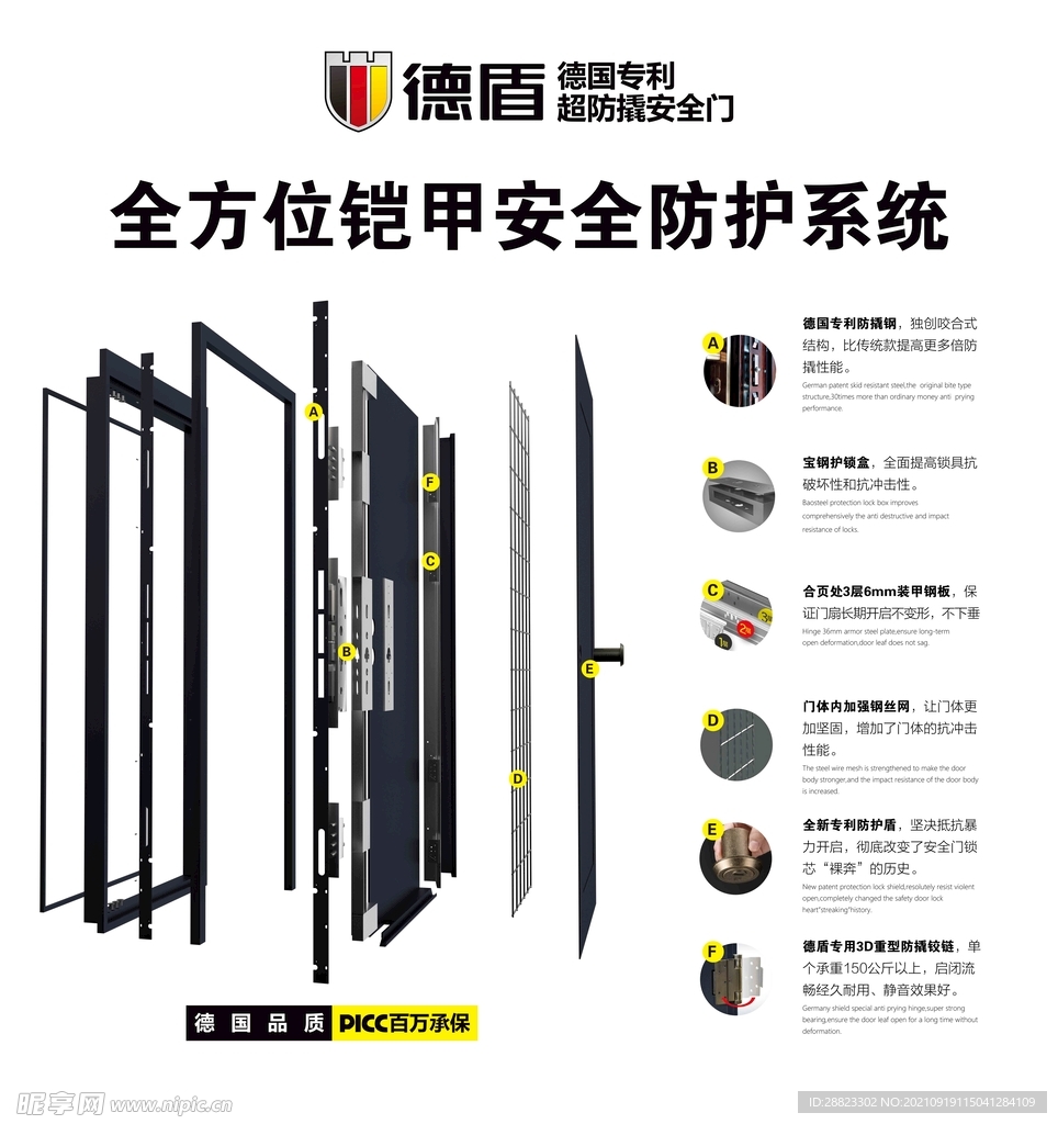 门  门锁 防盗门 广告 