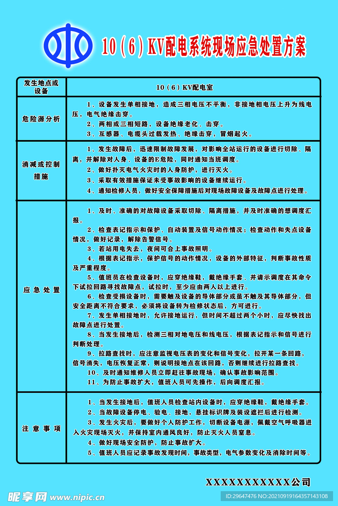 10KV配电系统现场应急