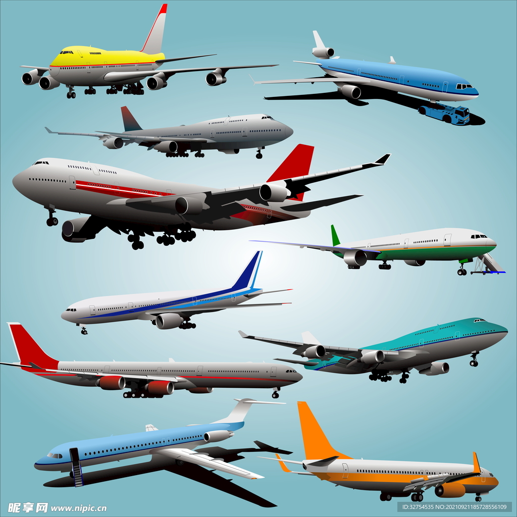 高清飞机矢量图