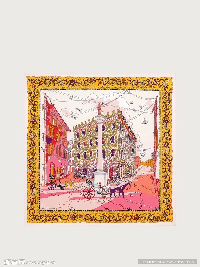 大牌  方巾 拉斐格幕