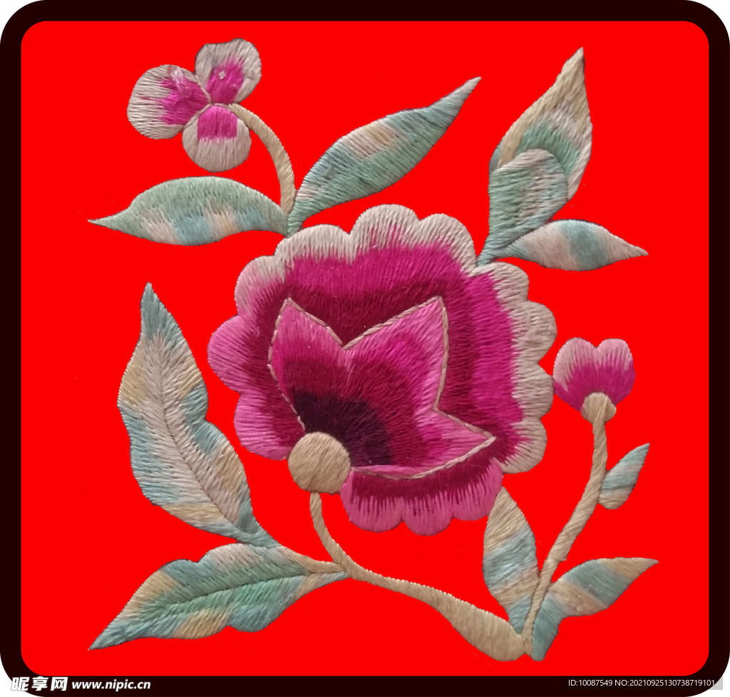 绣花  刺绣  花卉图片 花朵