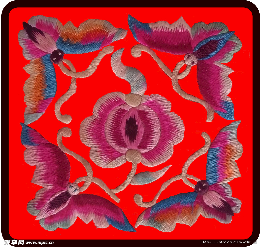 绣花  刺绣  花卉图片 花朵