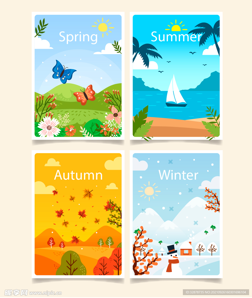 春夏秋冬 四季海报