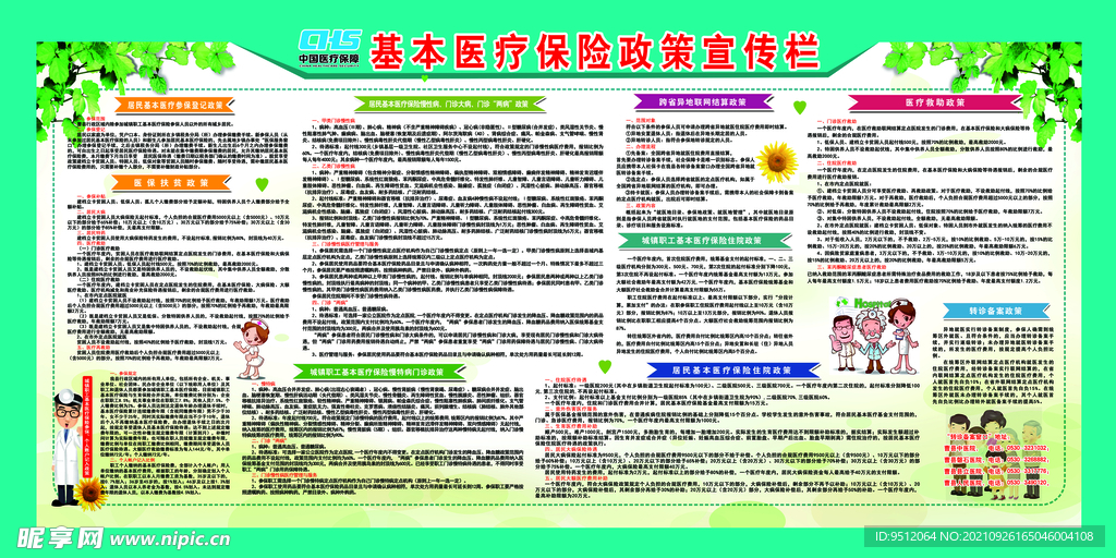 基本医疗保险政策宣传栏